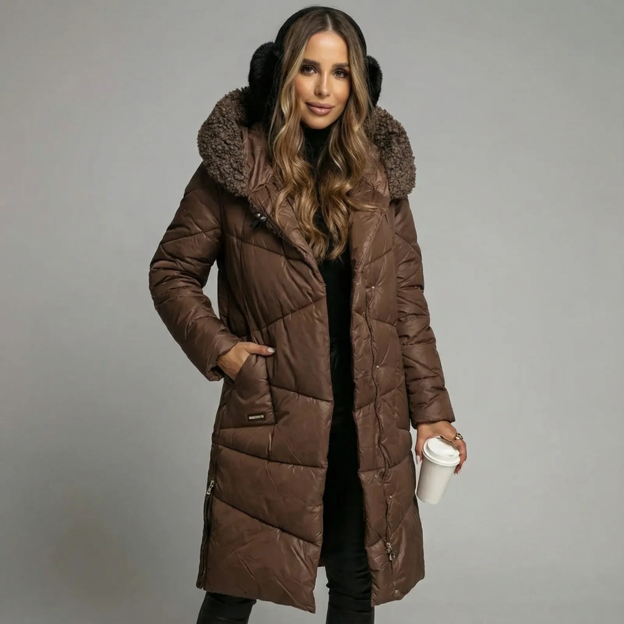 Silvia | Abrigo de Invierno Aislado de Corte Largo