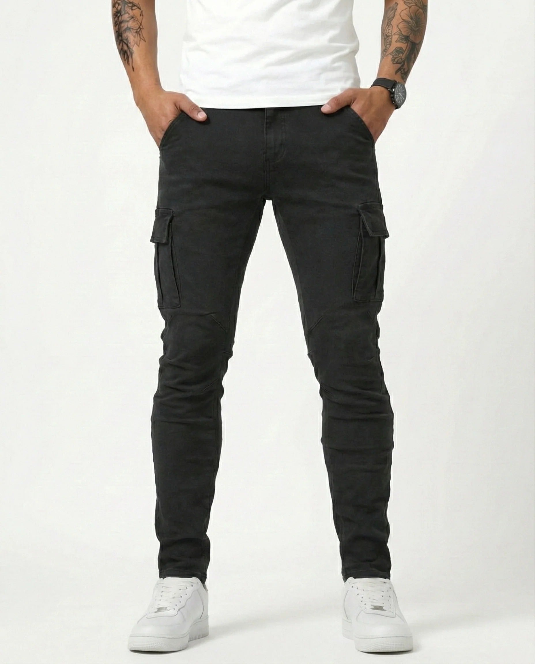Pantalón Cargo Marino Elástico